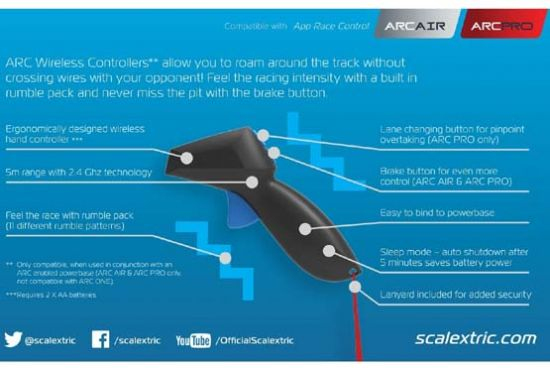 Preview: Scalextric Handregler ARC AIR/Pro 1 Stück Art. 8438